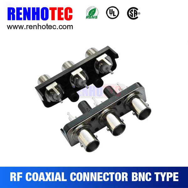 180 Four in Row BNC Female PCB RF Electrical BNC Connectors
